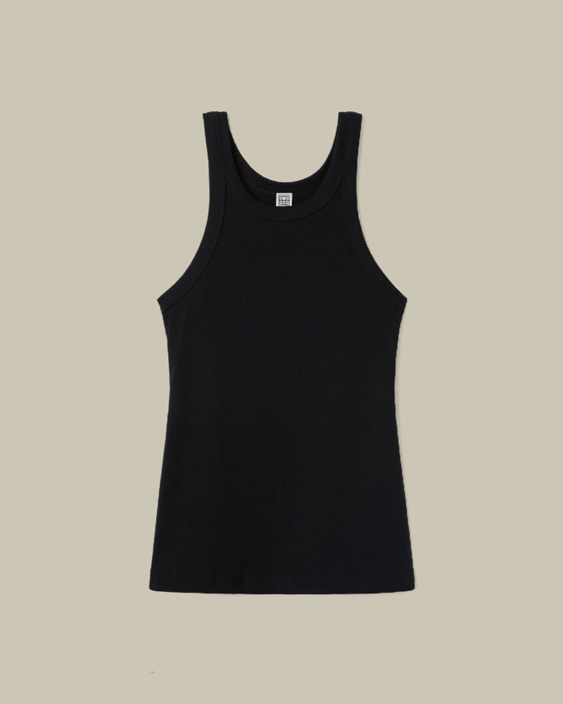 Curved Rib Tank Black