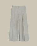Zip-Front Wide Trousers Dove