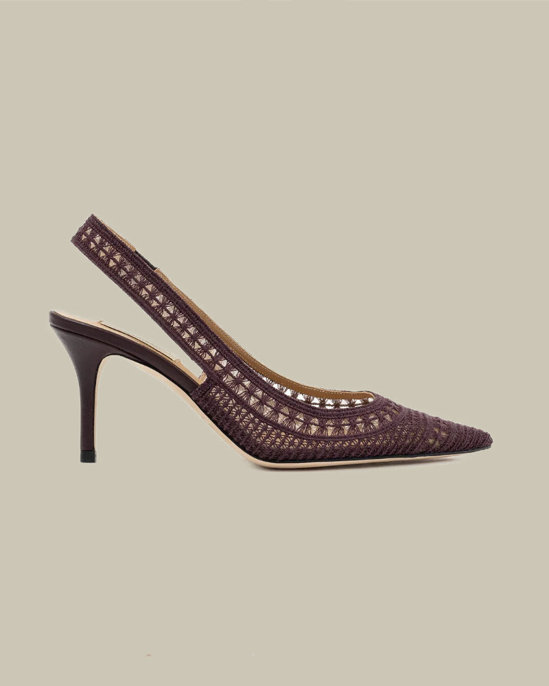 Trieste 75 Slingback Aubergine