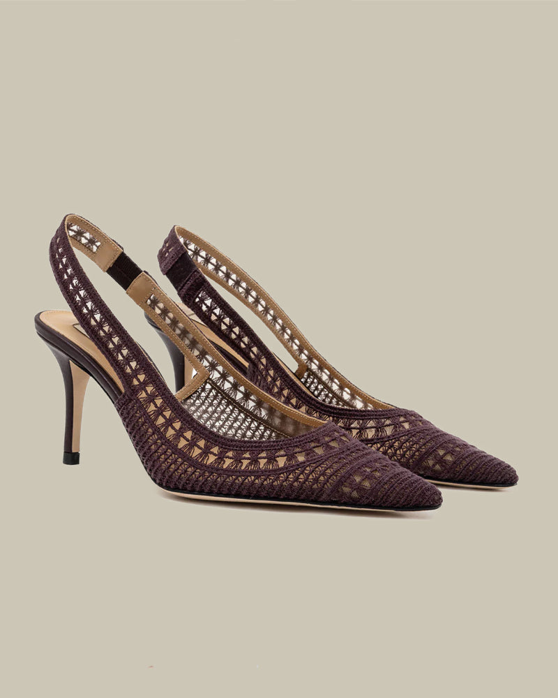 Trieste 75 Slingback Aubergine