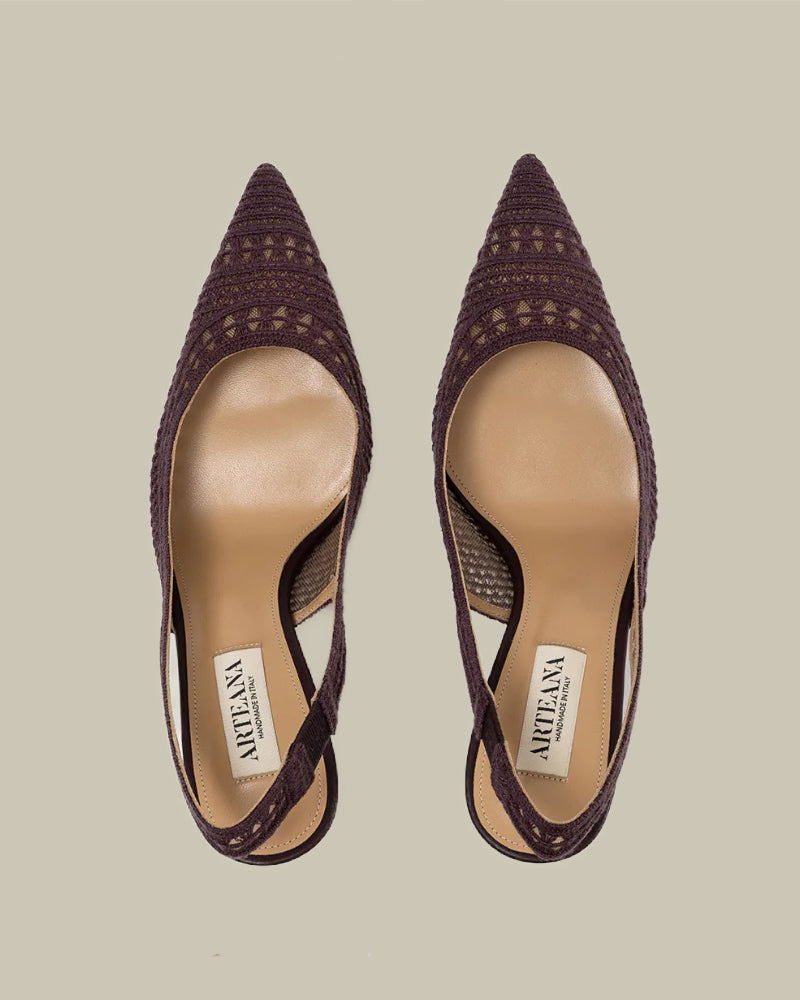 Trieste 75 Slingback Aubergine