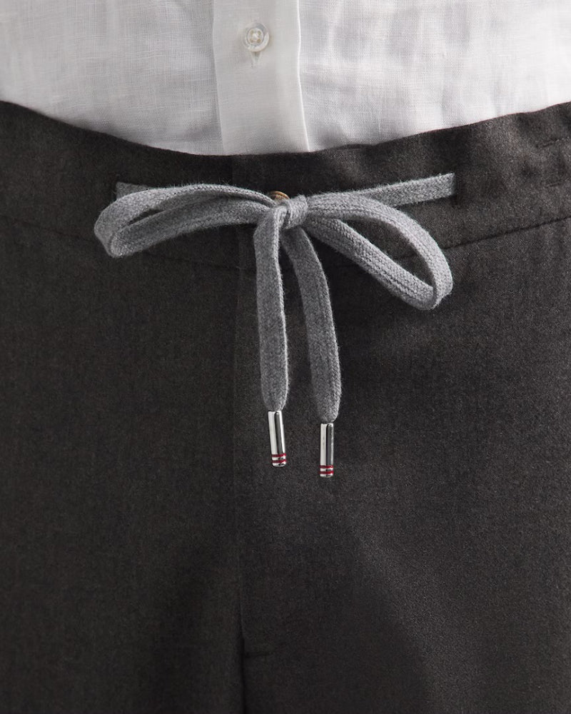URUS Brown Wool & Cashmere Stretch Flannel Twinset