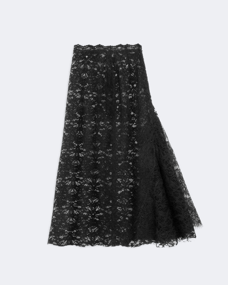 Tulia Black Rose Lace Skirt