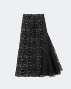 Tulia Black Rose Lace Skirt