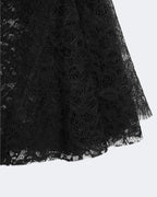 Tulia Black Rose Lace Skirt