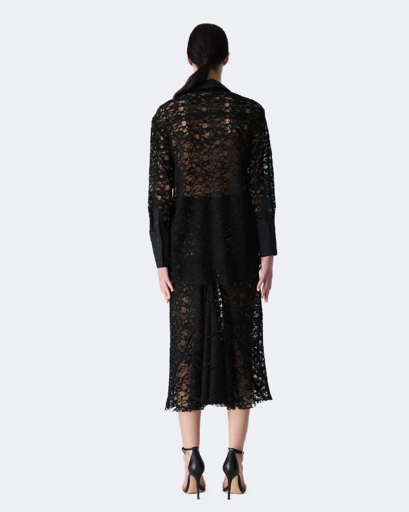 Tulia Black Rose Lace Skirt