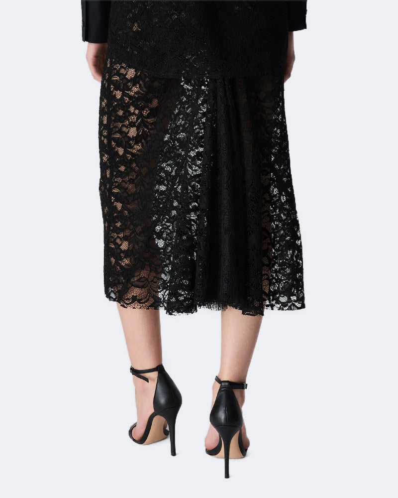 Tulia Black Rose Lace Skirt