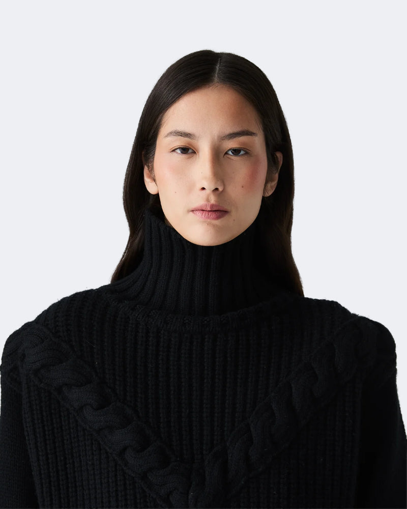 Pauline Black Funnel Neck