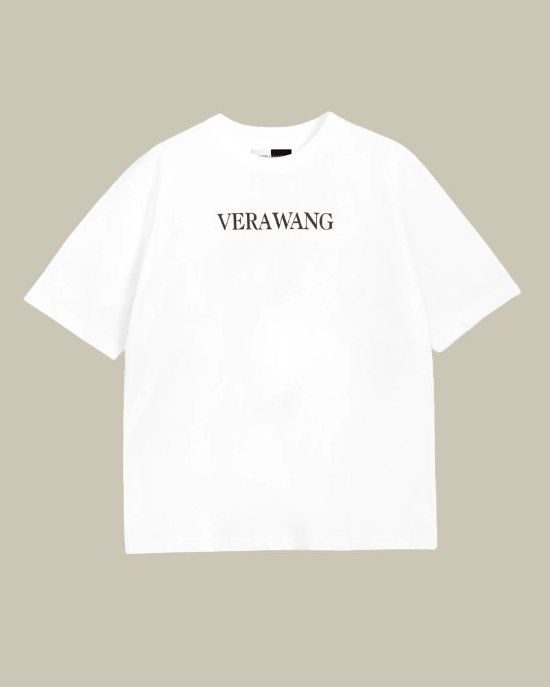 White Vera Wang Logo Loose Tee