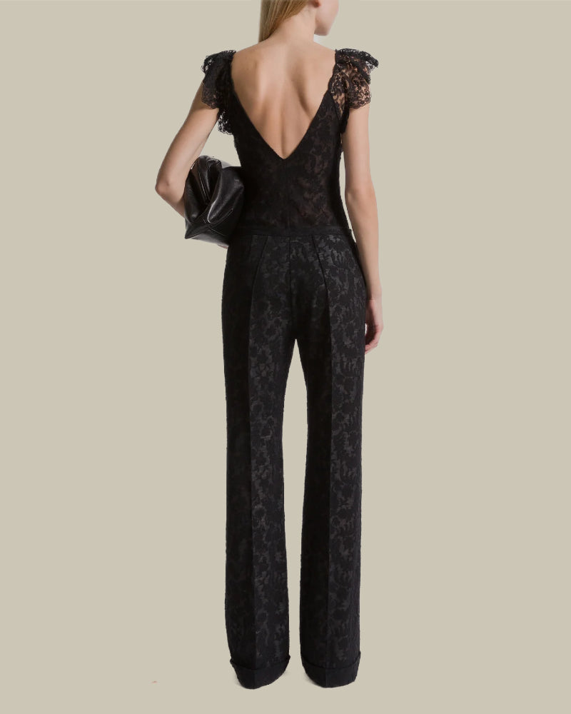 Wool Lace Trouser
