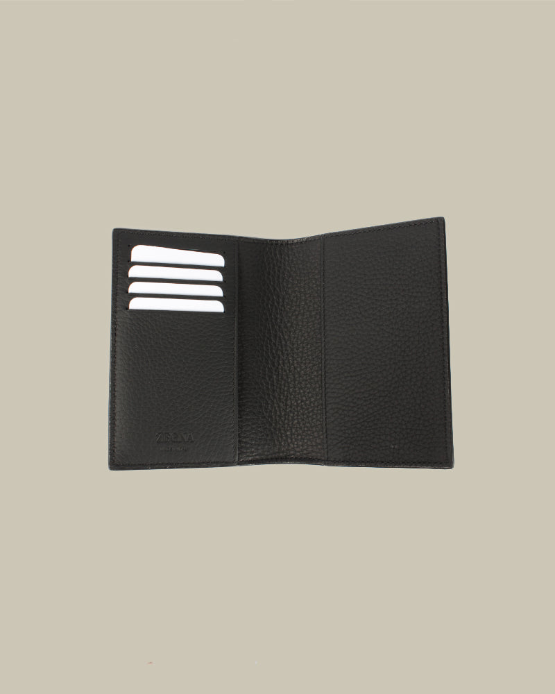 Black Deerskin Passport Holder