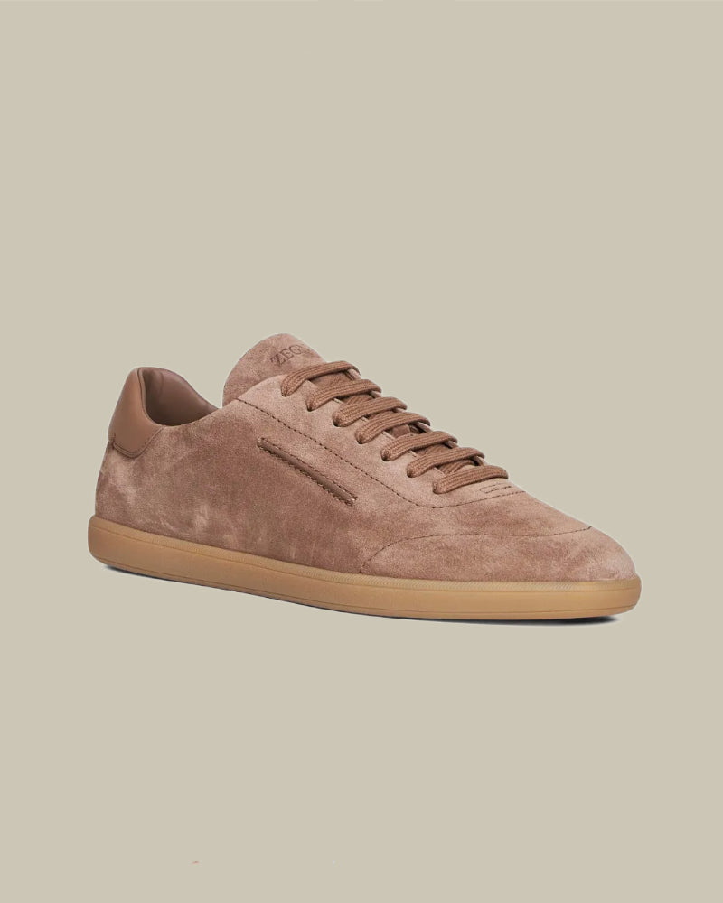 Dark Beige 232 Suede Sneakers