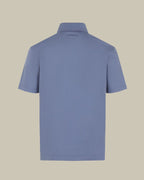 Lilac/Blue Pure Cotton Piquet Polo Shirt