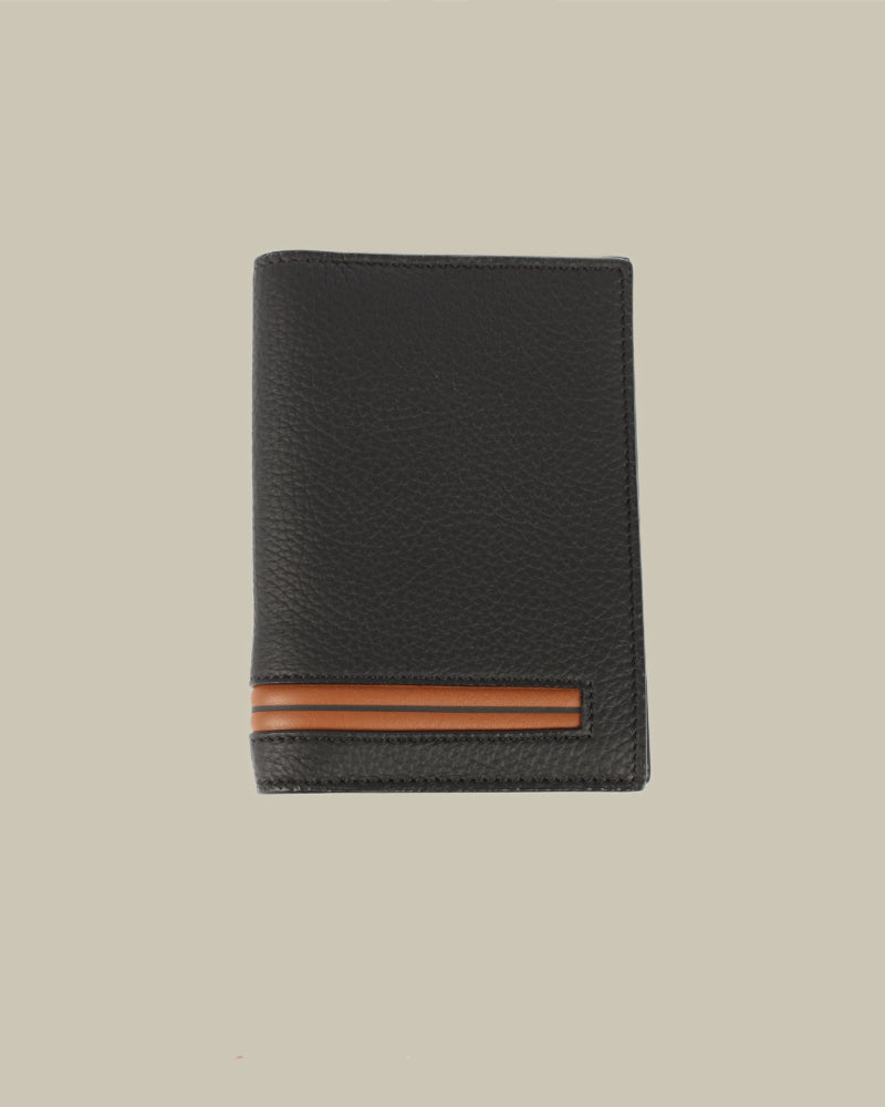 Black Deerskin Passport Holder