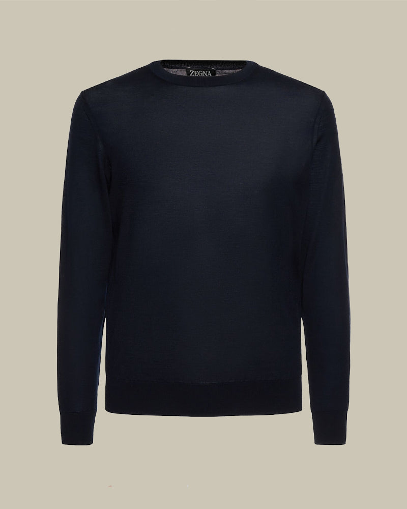 Navy High Performance Merino Crew Neck