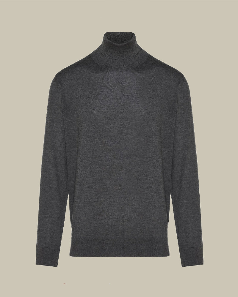 Cashseta Charcoal Turtleneck