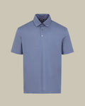 Lilac/Blue Pure Cotton Piquet Polo Shirt