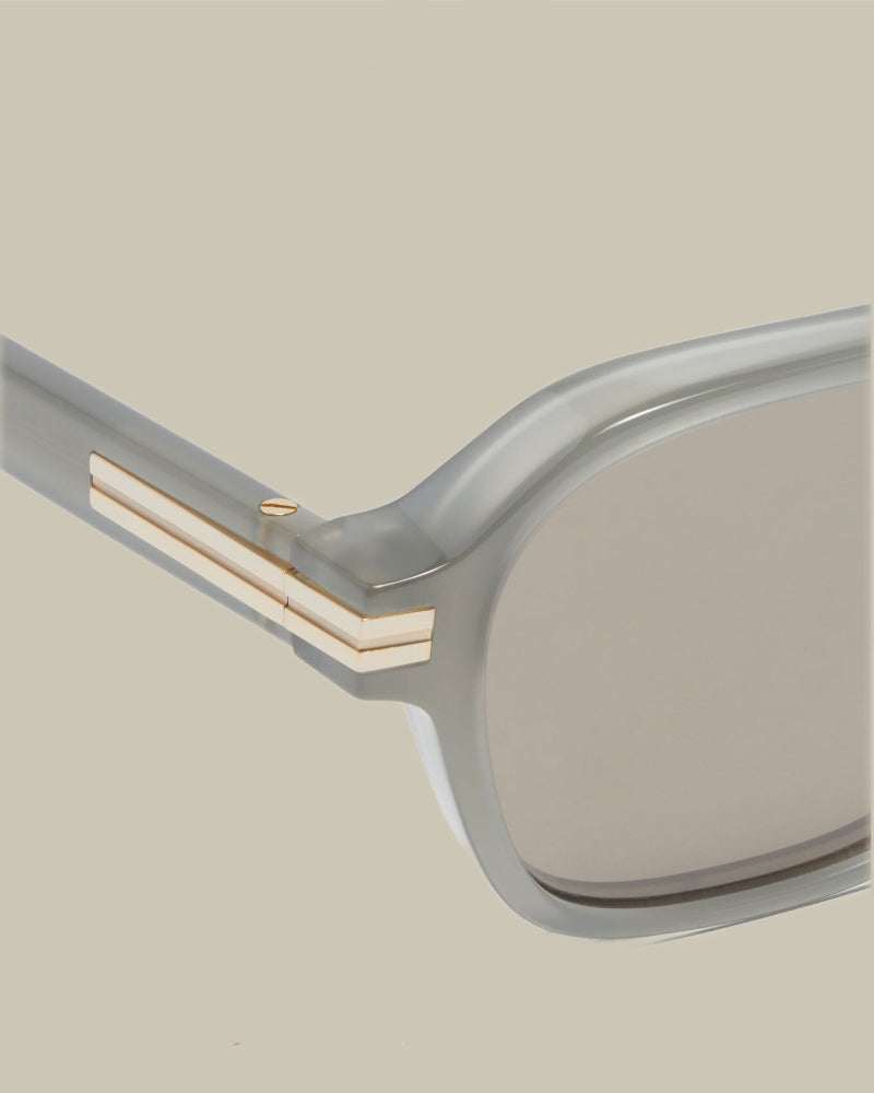 Acetate Bridgeless Sunglasses Grey