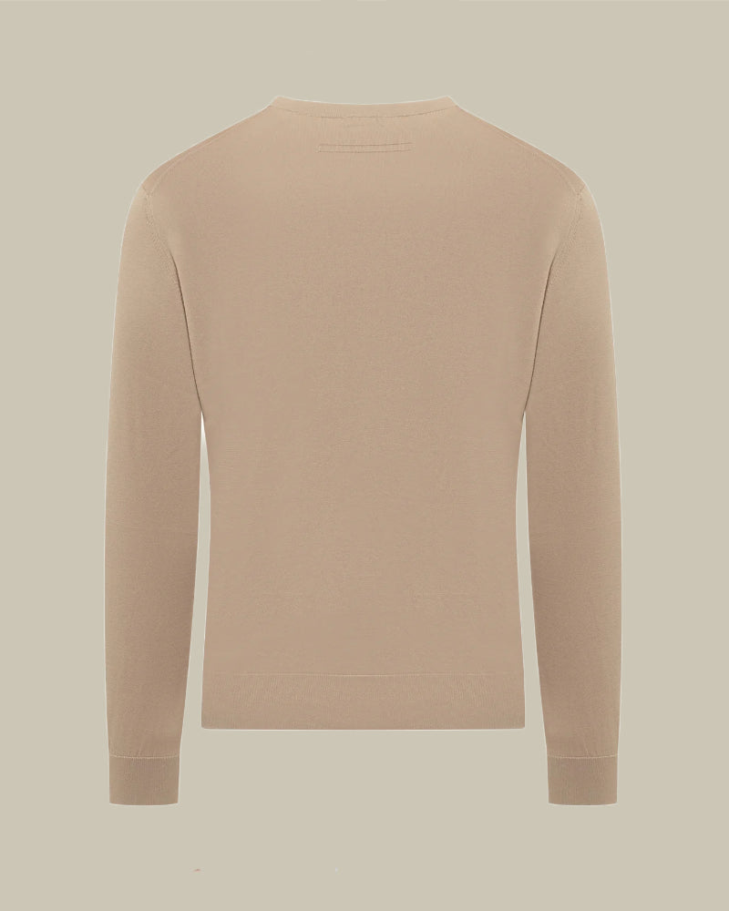 Beige High Performance Merino Crew Neck