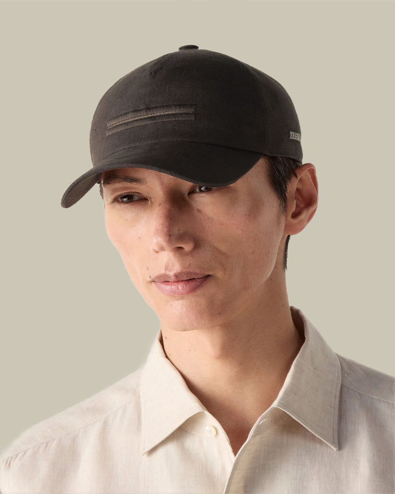 Brown Oasi Lino Cap