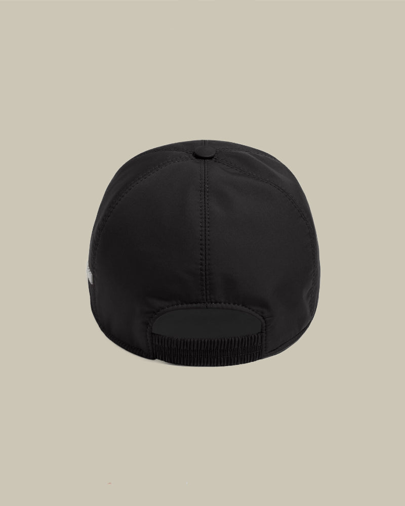 Black Technical Nylon Baseball Cap