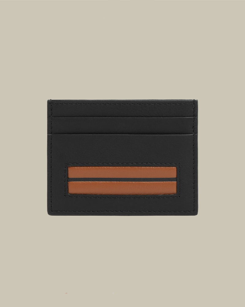 Black Deerskin Leather Card Holder