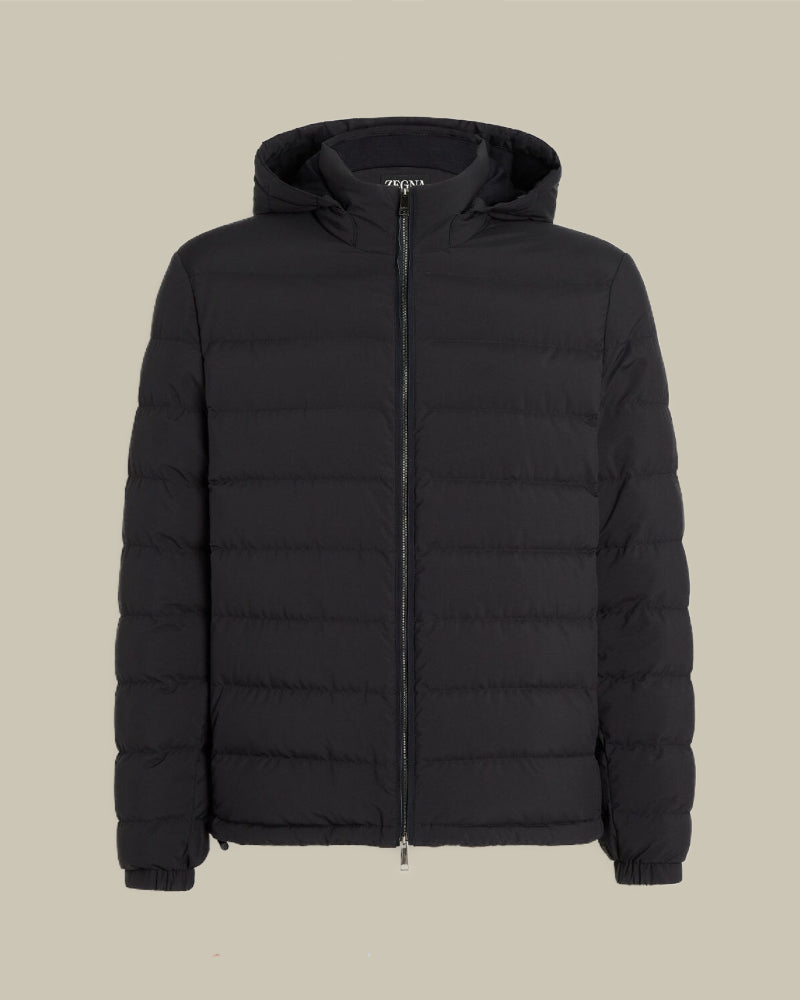 Black Microfiber Twill Blouson