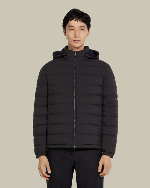 Black Microfiber Twill Blouson