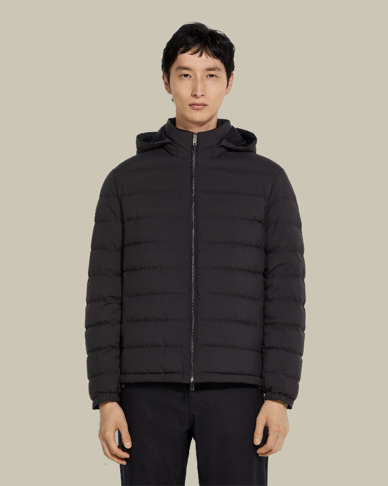 Black Microfiber Twill Blouson