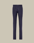 Navy Cotton and Linen Trousers