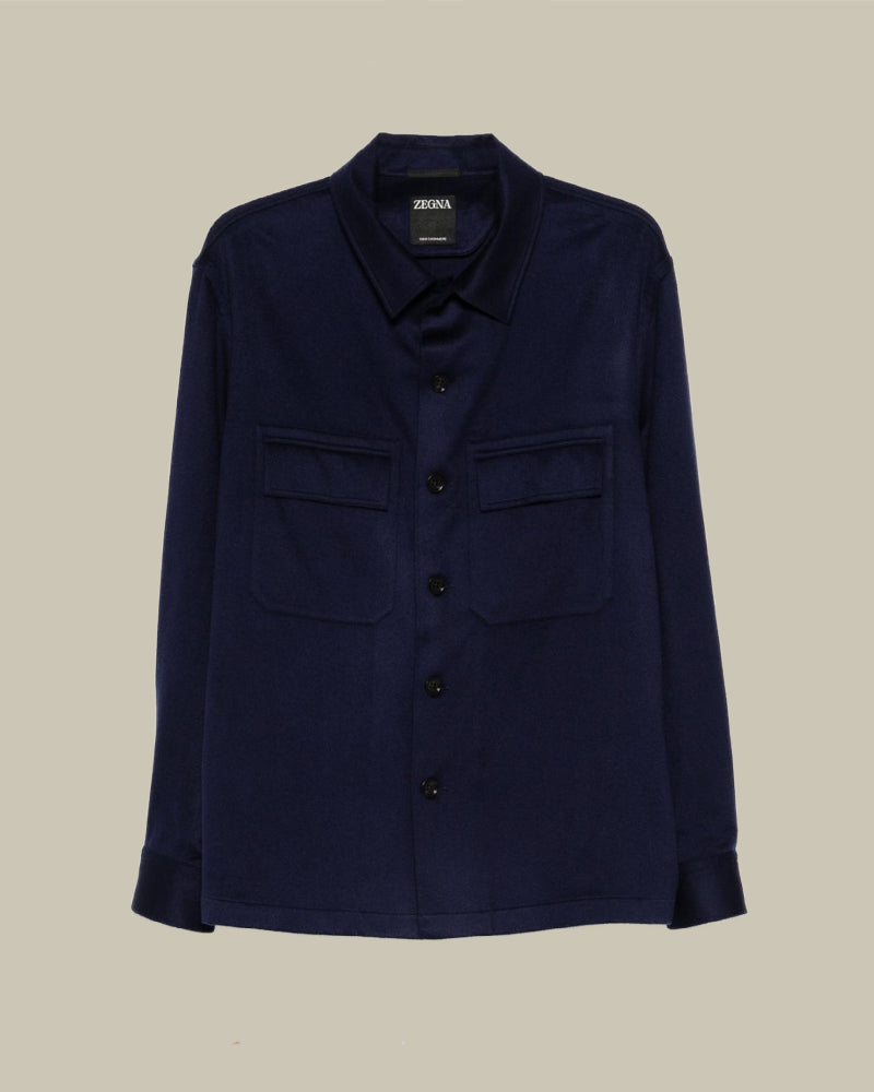 Ink Blue Oasi Cashmere Overshirt