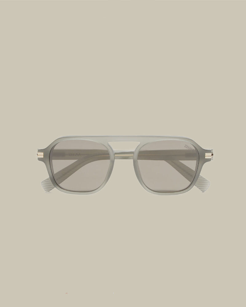 Acetate Bridgeless Sunglasses Grey