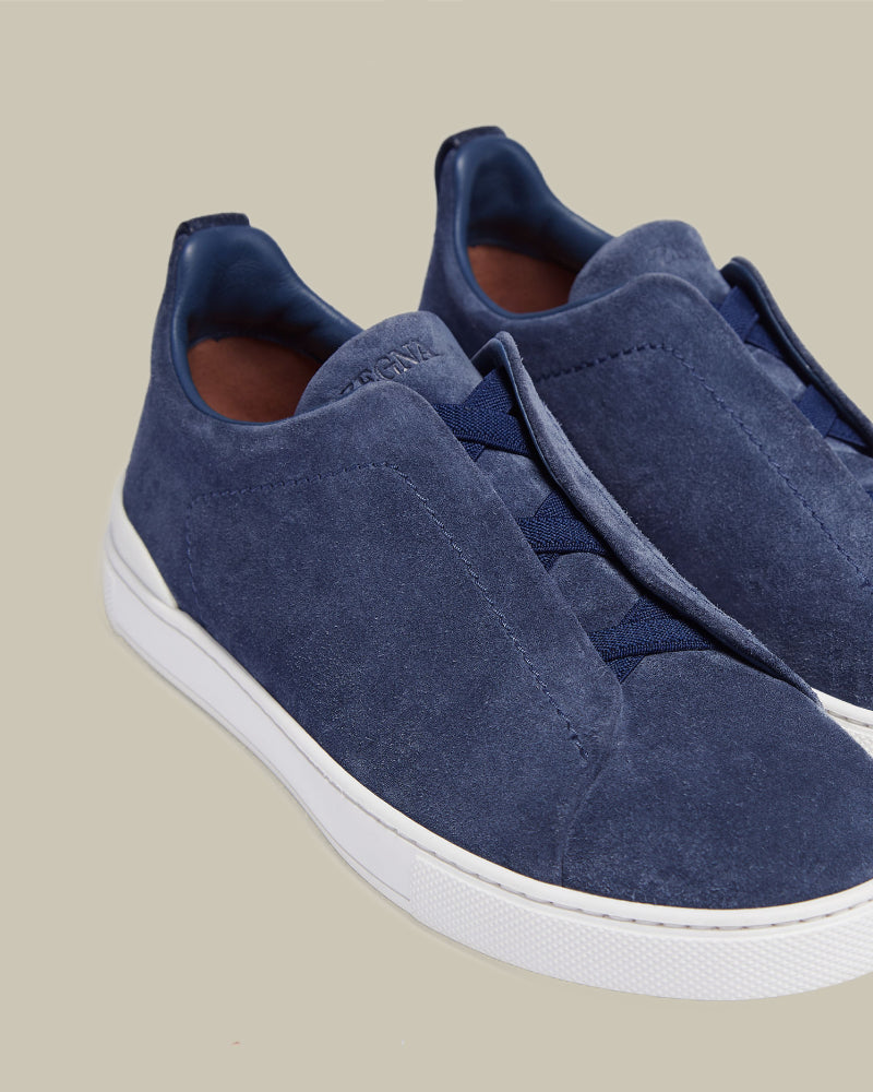 Blue Suede Triple Stitch