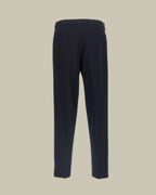 Pure Wool Side Fasten Trousers Navy