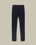 Pure Wool Side Fasten Trousers Navy