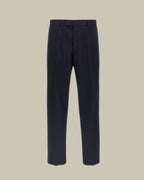 Pure Wool Side Fasten Trousers Navy